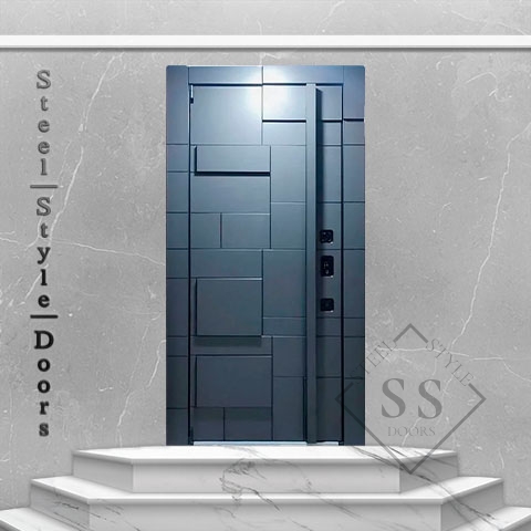 Дизайнерская входная металличекая дверь панель 3D с теромразрывом SSD 007
